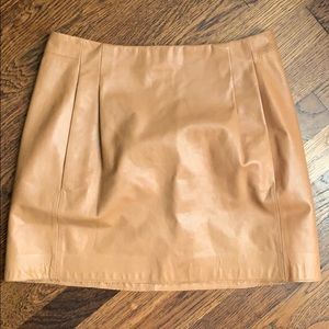 Tan Leather skirt